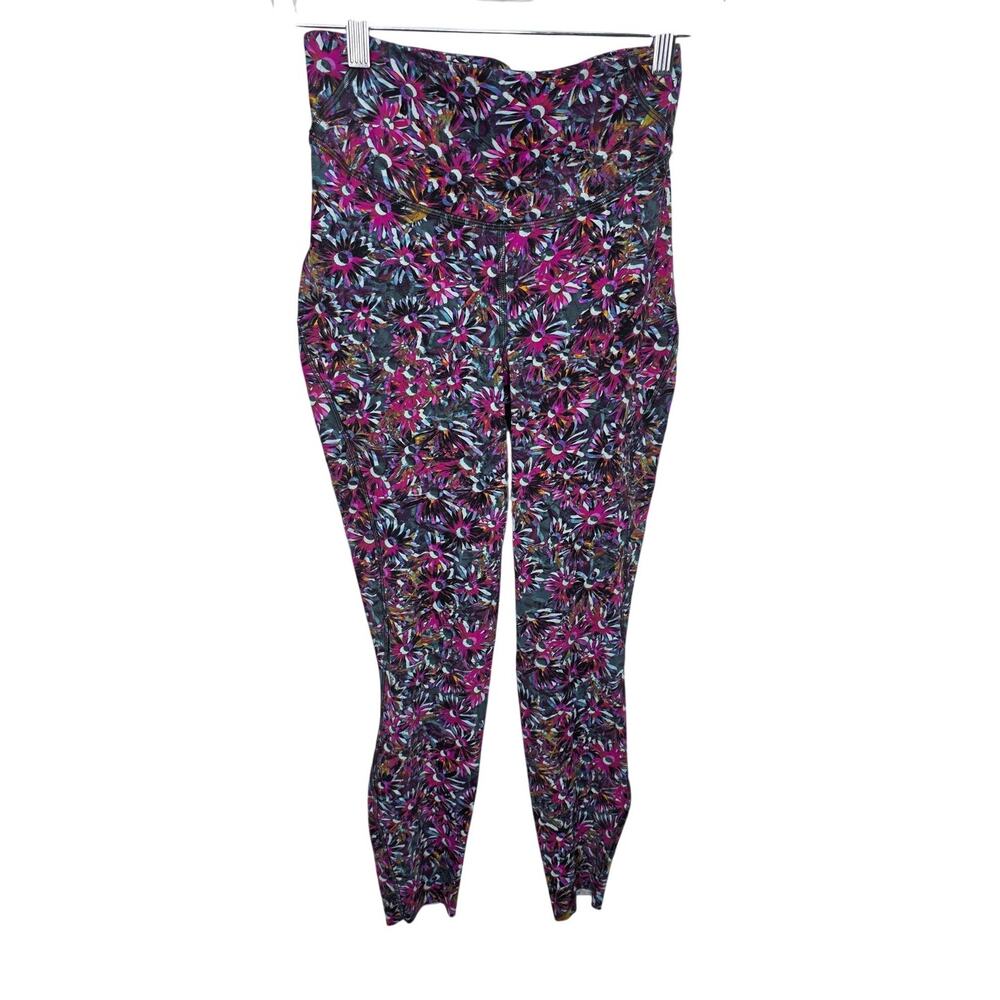 Lululemon Base Pace High Rise Running Tight 25" Floral Electric Multi Leggings 6